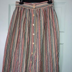 Striped Linen Skirt